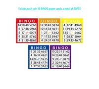 TEMU 50 Piezas, Juego de Tarjetas Bingo, Cartones para el del Salón y Fiestas, Actividades Escolares en Aula o Reuniones Familiares, Decoración Navideña e Halloween