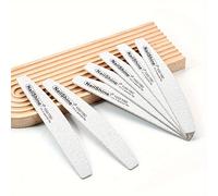 TEMU 50 Piezas Lima de Uñas Cara Media Luna 100 180 240 Grit, Lima de Esmeril Lavable y Reutilizable, Herramientas de Manicura para Uñas Naturales, Uso en Casa y Salón
