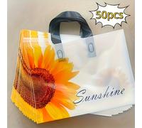 TEMU 50 piezas/set Bolsa de Compras Gruesa y Fresca con Diseño de - Bolsos de Plástico para Tiendas, Empaque de Maquillaje, Bolsas de Regalo Multifuncionales, Ideales para Compras, Fiestas y