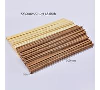 TEMU 50 Piezas Set de 25 Uno, 5x5x300mm Palitos de Madera en Colores Natural y Carbono, Material para Manualidades DIY, Construcción de Modelos, Palitos y Varillas de Bambú Carbonizado Cuadrado