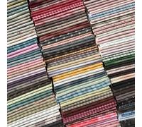 TEMU 50 Piezas Surtidas de Tela Teñida con Hilo Japonés para Patchwork, con Diseños Florales. Cuadrado Mide 3.94X3.94 Pulgadas Adecuado para Manualidades, Decoración del Hogar, Fundas de Almohada