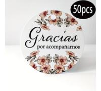 TEMU 50 piezas, Tarjetas colgantes de agradecimiento para recuerdos de boda españolas