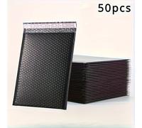 TEMU 50 Sobres Acolchados Negros de Polietileno con , de 16.99*10.92 cm - Diseñados para Empaquetado y Suministros de Envío para Pequeñas Empresas. son Sobres de Envío Acolchados