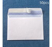 TEMU 50 Sobres de Negocios Blancos - Cierre con Adhesivo, Acabado Mate, Construcción de Papel - Adecuados para de San Valentín, Acción de Gracias, Día de la , Día , de Graduación