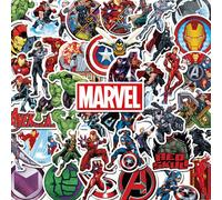 TEMU 50 Stickers Marvel Iron Avengers | Estética Superior, No Pegajosas, Autoadhesivas, Decoración de Dibujos Animados Rojos para Diarios, Manualidades y Regalos