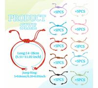 TEMU 50 unidades de cordón de poliéster encerado en 10 colores para crear pulseras y bisagras de joyería (14-28 cm), con 5 unidades por color.