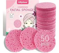 TEMU 50 Unidades de Esponjas Faciales Comprimidas 100% Celulosa Natural para Limpieza Diaria, Remoción de Maquillaje y Mascarillas, Exfoliación, Masaje de Piel y Exfoliación de Poros