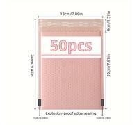 TEMU 50 unidades de sobres con coextruidas en rosa nude, ideales para envíos y , que protección con , para joyería, cosméticos, tarjetas, libros y ropa.