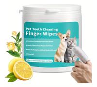 TEMU 50 unidades de toallitas de dedo para la limpieza de dientes de mascotas, diseñadas para perros y gatos para el y eliminar residuos después de las comidas. , ideal para el cuidado bucal diario