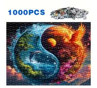 TEMU 500/1000 Piezas Rompecabezas para Adultos, Calidad, Juego Familiar Divertido y -Estrés, Ideal para , Navidad, Halloween y Regalos, Muy Popular entre los Entusiastas de los Rompecabezas