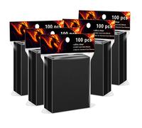 TEMU 500 Fundas Negras para Cartas de Intercambio, Fundas Suaves para Cartas Penny, Protectores de Cartas de Plástico, Adecuadas para MTG, Cartas Deportivas, Cartas de Juego y Cartas Estándar