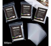 TEMU 500 Fundas Transparentes para Cartas, Ideales para Cartas Coleccionables de Tamaño Estándar, Fotos, Tarjetas de Béisbol y Tarjetas de Fútbol, Protegiendo Coleccionables contra el y , Sin Rellenar