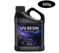TEMU 500 gramos de resina epoxi con UV - transparente, inodora y , adecuada para hacer joyería DIY, manualidades, fundición, pintura, etc. Se rápidamente y no residuos