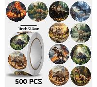 TEMU 500 Pegatinas de Dinosaurios, Diseños de Animales Adorables, Calcomanías