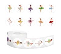 TEMU 500 Pegatinas de Vinilo de Bailarinas de Ballet Anime - Calcomanías Temporales para Scrapbooking, Diarios, Laptops, Patinetas, Botellas de Agua, Teléfonos - Rollo Multicolor de Bailarinas