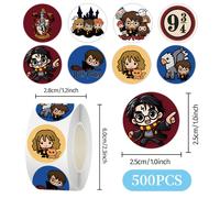 TEMU 500 pegatinas Harry Potter para dibujar | 8 diseños diferentes, autoadhesivas, forma redonda, ideales para decorar fundas de teléfono, diarios, tazas, equipaje, laptops - Material PVC,
