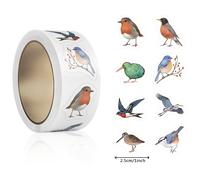 TEMU 500 Pequeñas Pegatinas de Pájaros por Rollo, con de y , Ideales para Decorar Botellas de Agua, Cartas Manuscritas, Agendas, Equipaje, Fundas de Teléfono, Etiquetas de Regalo y Pegatinas de