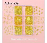 TEMU 500 piezas/ Accesorios de Relleno Epoxi Metálicos Mariposas Estrellas Luna Moldes de Resina para Colgantes Joyería DIY Manualidades, Regalo para Mayores, Regalo para