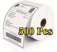 TEMU 500 piezas, Papel de Impresión de Etiquetas Térmicas de 4×6 pulgadas, Papel de Impresión de Guía de Transporte, Pegatinas Autoadhesivas, 500 Etiquetas/rollo