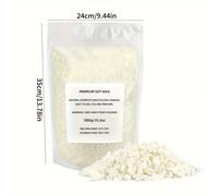 TEMU 500g/1000g cera de soja de calidad para hacer velas, naturales de cera de soya, cera de soja , fabricación de velas en contenedores, cera de soja, cera DIY