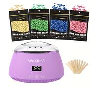 TEMU 500ml Juego de Calentador de Cera Digital Premium Estándar Europeo - y , para Depilación de Cejas, Bikini, Piernas, Cara, etc., 4 Piezas de Perlas de Cera