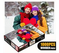 TEMU 500pcs 1000pcs 1500pcs 2000pcs Rompecabezas de Madera DIY Personalización de Fotos Pintura Reales Novias a Festival Navidad Halloween Juego Regalo Foto Adulto Personalizado Imagen Regalo Fam