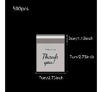 TEMU 500pcs Bolsas de Regalo con 'Gracias' Impresas - Transparentes, Bolsas de Plástico Autoadhesivas para Almacenamiento de Joyas y Accesorios