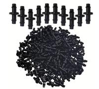TEMU 50pcs/100pcs de Riego de Jardín Manguera de Micro Flujo de Goteo Conector de para Tubo de 4/7Mm Acoplamiento Goteador