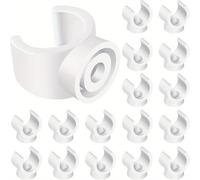 TEMU 50pcs Clips PEX Blancos, 1/2 - Soporte de Tubo de Plástico Duradero y Ganchos en U para Tubos de Agua PVC