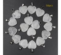 TEMU 50pcs Colgante de de Cuarzo Natural Transparente, Accesorios de Moda para Mujeres DIY, Regalos para de la y San Valentín