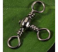 TEMU 50pcs Conector de pesca de acero inoxidable de 3 vías con rodamiento giratorio de pesca