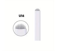 TEMU 50pcs Cuchillas para Microblading Agujas de Agujas de Maquillaje Permanente 7/9/11/12/14/18/21 Cuchillas Manuales para Cejas