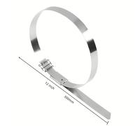 TEMU 50pcs de Acero Inoxidable 304 de Resistencia - Abrazaderas Auto-Bloqueantes Multiusos para Cables y Mangueras de Maquinaria, Vehículos, Envoltura de Escape, Granjas, Tuberías, Techos y Exteriores