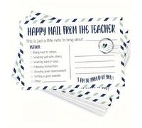 TEMU 50pcs " del Maestro" - Notas de Refuerzo , Diseño Sin con Mensajes de & Ilustración de Sello, Ideal para Recompensas y Comunicación en el Aula de Primaria, Decoraciones de Aula para Profesores