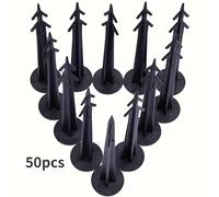 TEMU 50pcs Estacas de Jardín de Plástico Negro de 4.5" - Grapas Duraderas para Paisajismo para de Malezas, Pasadores de Sujeción Seguros para Alfombrillas de en Jardinería y Cuidado del Césped