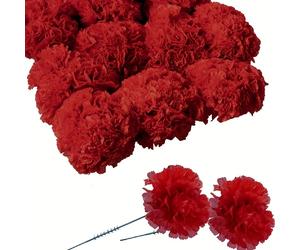 TEMU 50pcs Eternal Blossom Silk Carnation Flower, Flores Artificiales, Utilizadas para Decoración de , Flores Hechas a para DIY