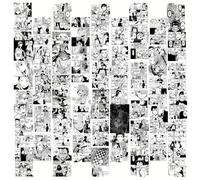 TEMU 50Pcs Negro y Anime Japonés Popular Anime Wall Collage Kit Chic Prints Decoración de Habitación Kit de Collage de Pared para de Pared Prop Decoración del Hogar 4x6 pulgadas