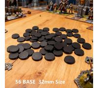 TEMU 56 Piezas de Bases Redondas para Miniaturas - Tamaños Variados 32mm/1.3 Pulgadas - Accesorios de Plástico Duradero para Juegos de Mesa y Wargames