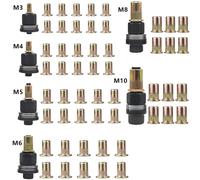 TEMU 58 Piezas Juego de Remaches de Acero al Carbono , Kit de Pistola de Remaches Manual M3-M10, Herramientas Universales para de Metales en Automoción y Renovación del Hogar