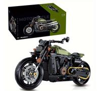 TEMU 590 piezas de bloques de construcción de motocicleta clásica , 1:8, edición de coleccionista, piezas técnicas de , medio, , material ABS, ideal regalo de Navidad