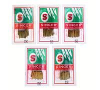 TEMU 5pcs Agujas para Máquina de Coser Recubiertas de Titanio - Tamaños Surtidos 9, 11, 14, 16, 18 para Uso Doméstico