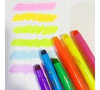 TEMU 6/12 bolígrafos de gel resaltador pastel neon | Sin traspasos, sin manchas, punta ancha para journaling, estudio