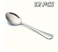 TEMU 6/12 de postre de acero inoxidable, cucharada de café, cucharilla para . para lavavajillas, complementos para restaurantes
