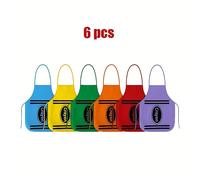 TEMU 6/12pcs Delantal de Crayón para Disfraces, Fiesta Halloween, Cocina, Pintura, Repostería, Manualidades y Actividades Artísticas - Cosplay