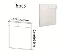 TEMU 6/12pcs Organizadora de Papel Transparente para Scrapbooking, Ideal para Manualidades y Álbumes, Diseño con Portapapeles Estampado, Fácil Acceso y Recuperación Rápida, Organización Práctica