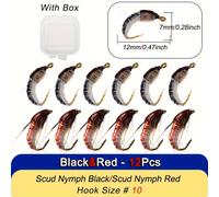 TEMU 6/12pcs Señuelos de /Húmeda para Pesca con Moscas , Artificial para Trucha, Grayling y Panfish, Material de Pluma y Rayón