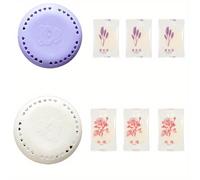 TEMU 6 + 2 Total 8 Piezas de Tabletas Aromáticas de Lavanda y Rosa - Floral Duradera, Suaves de , y Rosa en Hojas Sólidas Comprimidas con Cajas Independientes para Uso en Hogar/Coche/Baño/Armario