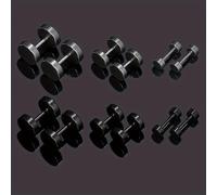 TEMU 6 304 304 304 304 Acero Inoxidable Negro Plateado Moda Barra de Pesas Pendientes de Botón Bohemio Hombre Mujer Niñas Set
