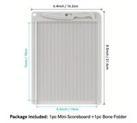 TEMU 6.4"x 8.5" Mini Tablero de Puntuación de Regalo Fabricante de Sobres Máquina Tablero de Puntuación Multiusos para Líneas en Relieve Herramienta de Medición