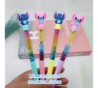 TEMU 6 bolígrafos de arena movediza mágicos de Stitch que cambian de color, bolígrafo de gel viral, papelería de escritura para , de